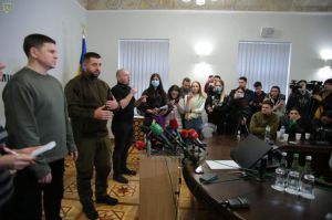 Львів: Давид Арахамія і Михайло Подоляк провели брифінг